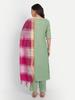 Pakistanský dizajnový top tunika kurta nohavice dupatta set Indické dámske Bollywoodsalwarový oblek Kurti