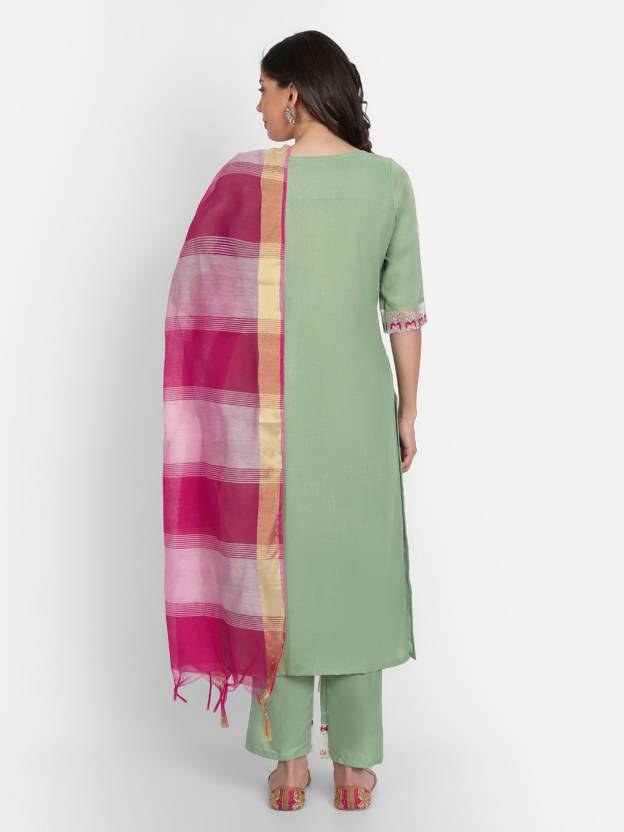 Pakistanský dizajnový top tunika kurta nohavice dupatta set Indické dámske Bollywoodsalwarový oblek Kurti
