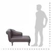 Chaiselongue In Brown Synthetic Leather