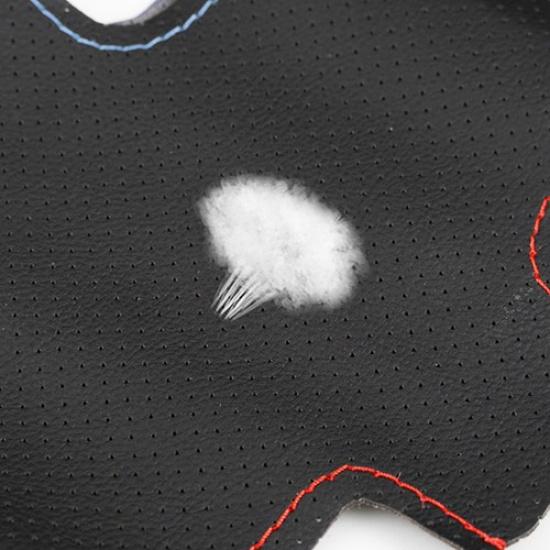 Red-Blue Line Sewing Steering Wheel Leather Cover Trim For BMW X3 E83 2005 -2010