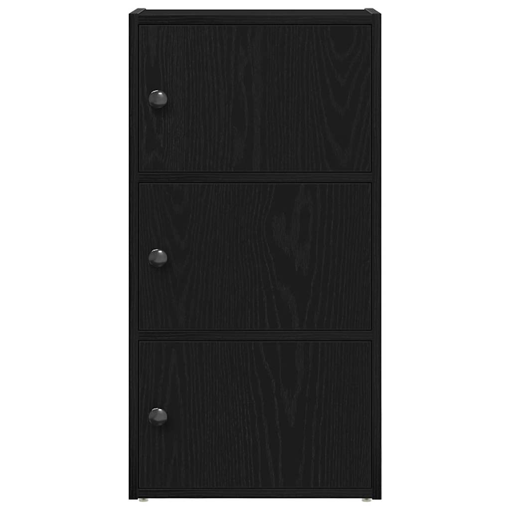 Bookshelf Black Oak Effect 40 x 24 x 77 cm Engineered Wood
