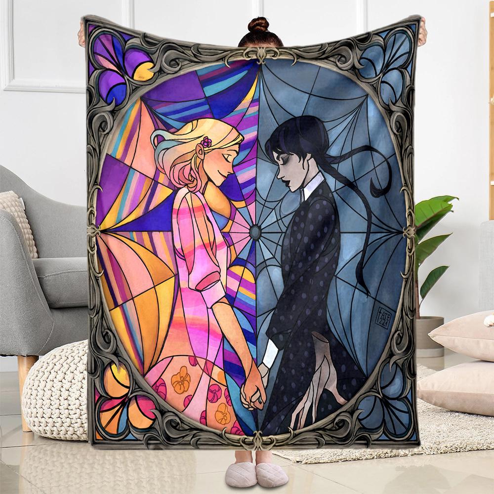 Wednesday Addams Clockwork Blanket Suitable for sofas,travel, living rooms also a good gift for friends and family Suitable for all seasons.