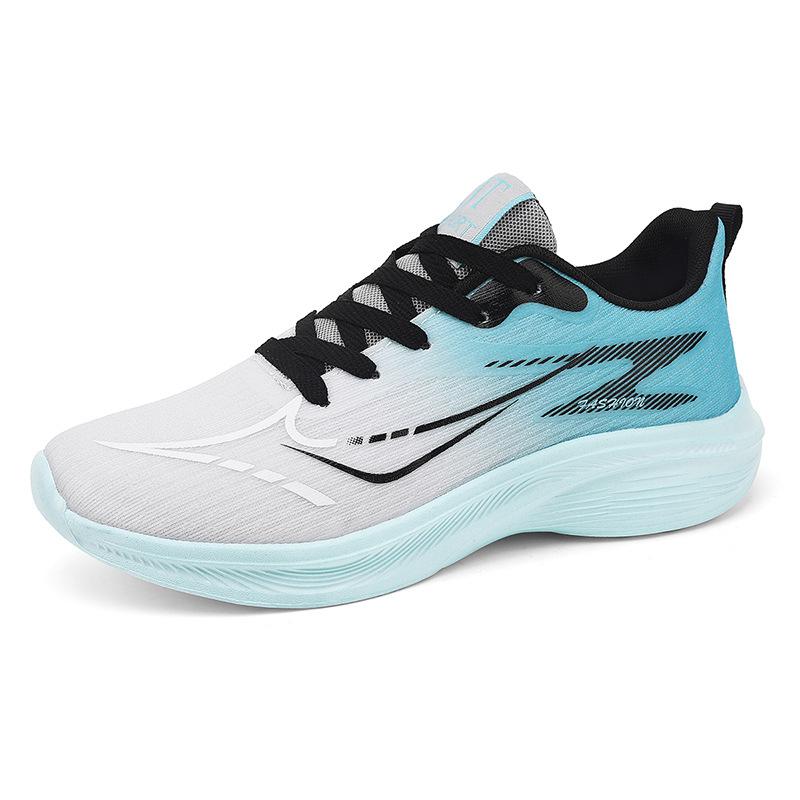 Spring new lightweight fly-woven outdoor mesh sports shoes breathable and non-slip running shoes men's and women's couples running shoes