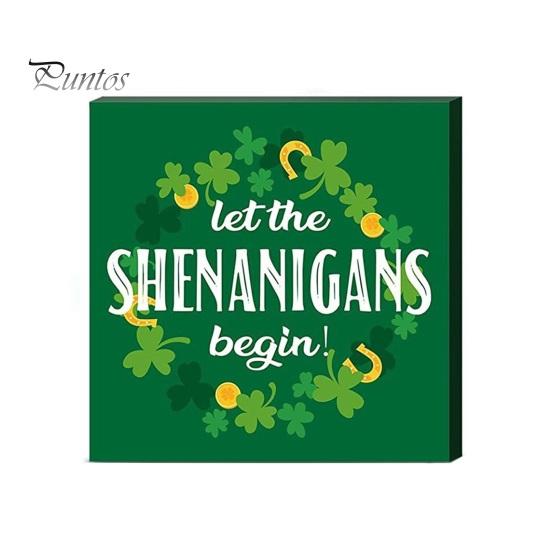 

улица. Украшение на День Святого Патрика Деревянный трилистник Безликий Форма карлика Толстый прозрачный принт Ирландский день Праздник Домашний офис Украшение рабочего стола Орнамент B