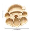 Wooden Christmas Divided Tray Wood Finish Holiday Snack with Raised Edges Festive