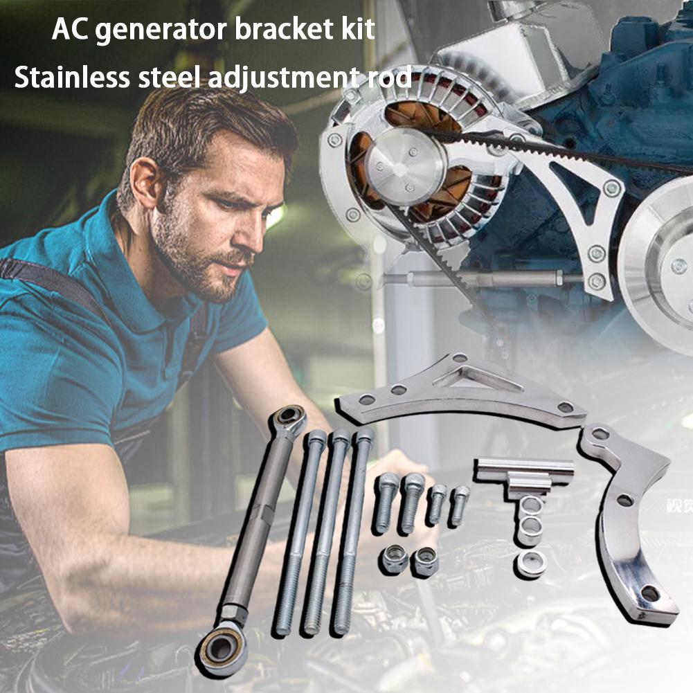 Billet Aluminum Alternator Bracket V-Belt Small Block Alternator Bracket for Mopar Chrysler SB Dodge 318 340 360 V-Belt