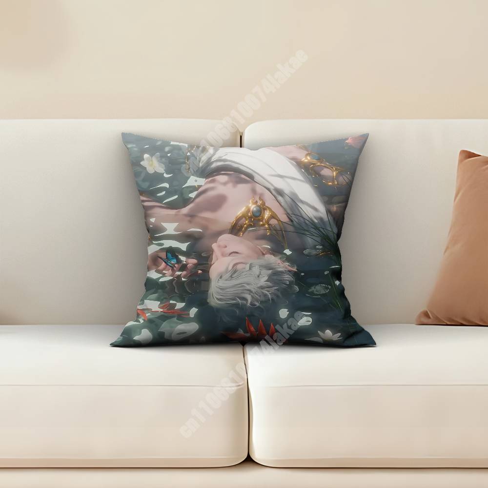 Astarion BBaldurs GGate BG Sofa Couch Pillow Cover Cushion Case Cozy Bedroom Accent Studio Furnishing