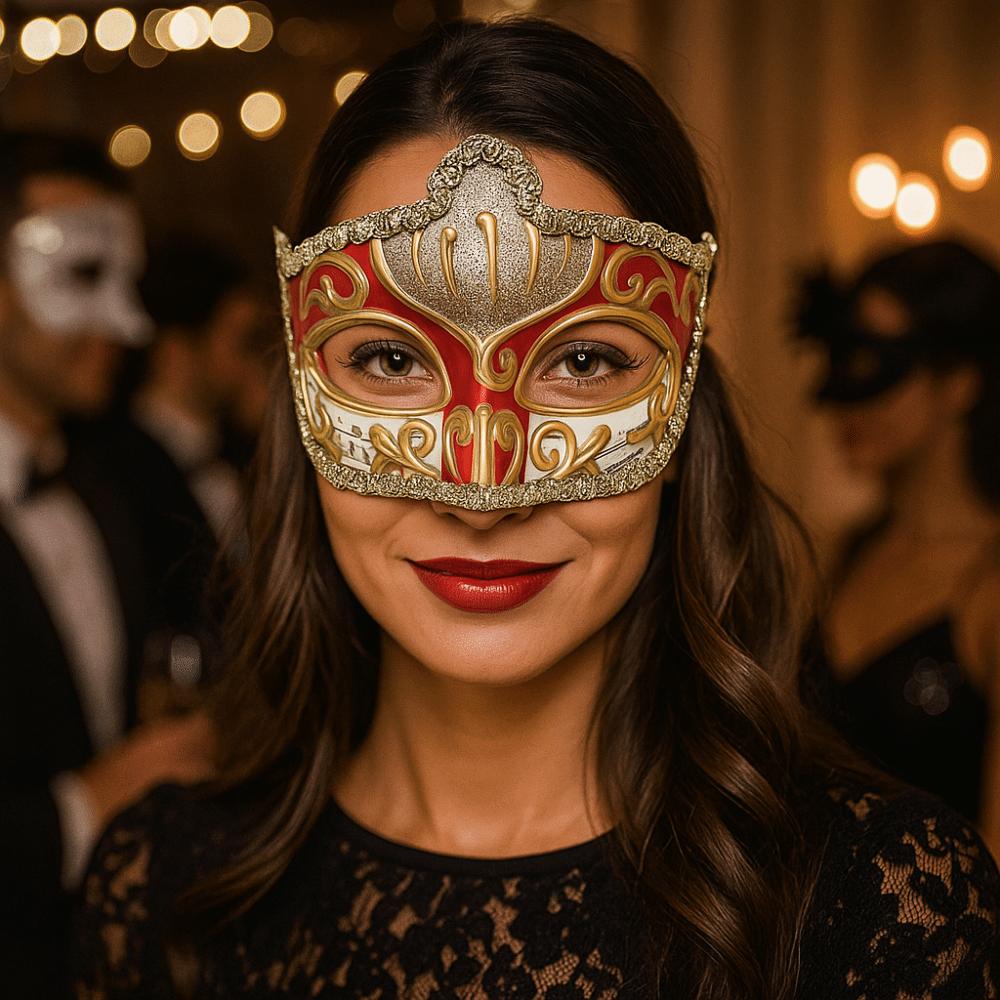 Half Face Halloween Masks Plastic Venice Mask Creative Glitter Mask  Party Supplies