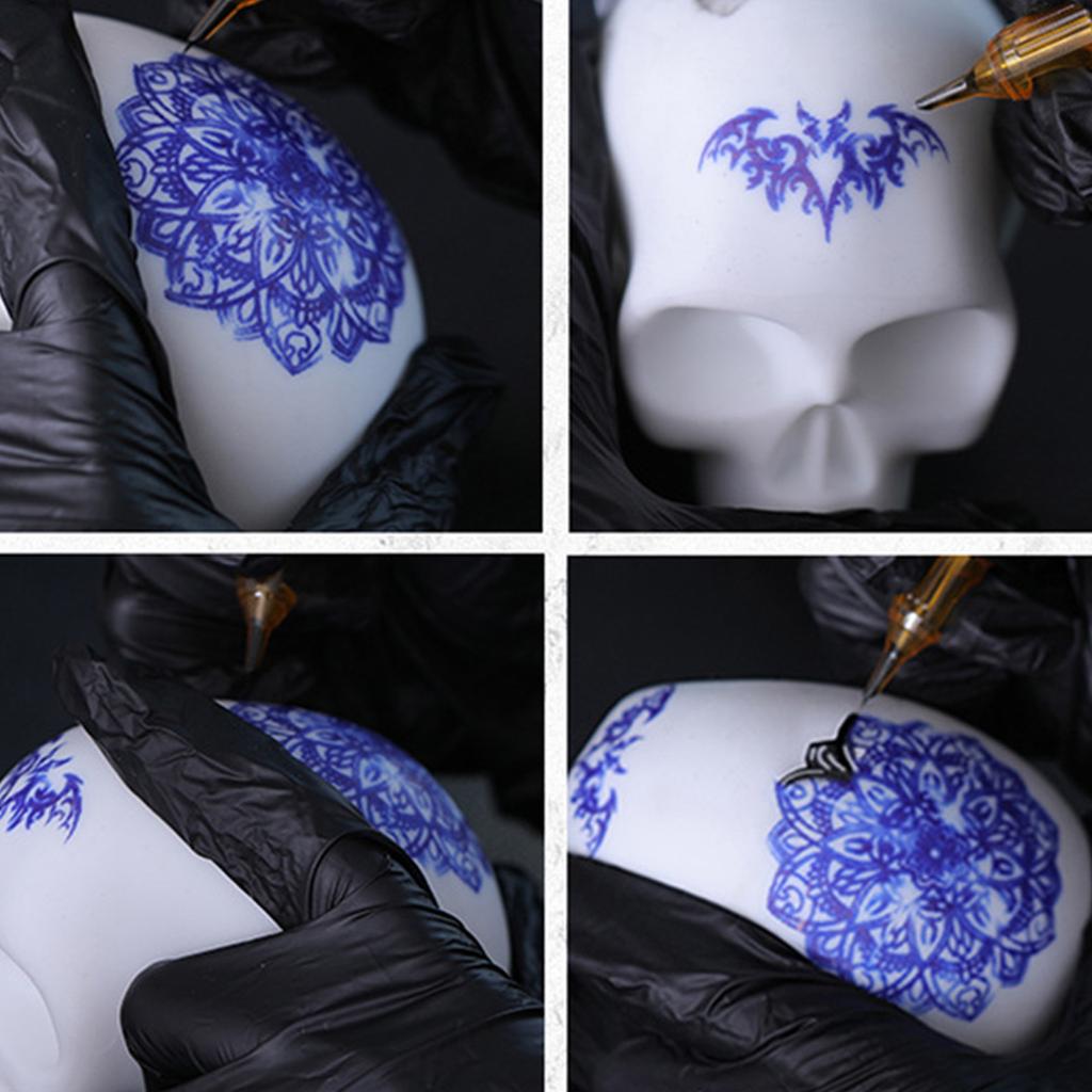 Tattoozubehör aus Silikon, Totenkopf-Tattoo-Silikon, Übungsmodellzubehör für Anfänger, Make-up-Zubehör, Dekorationen