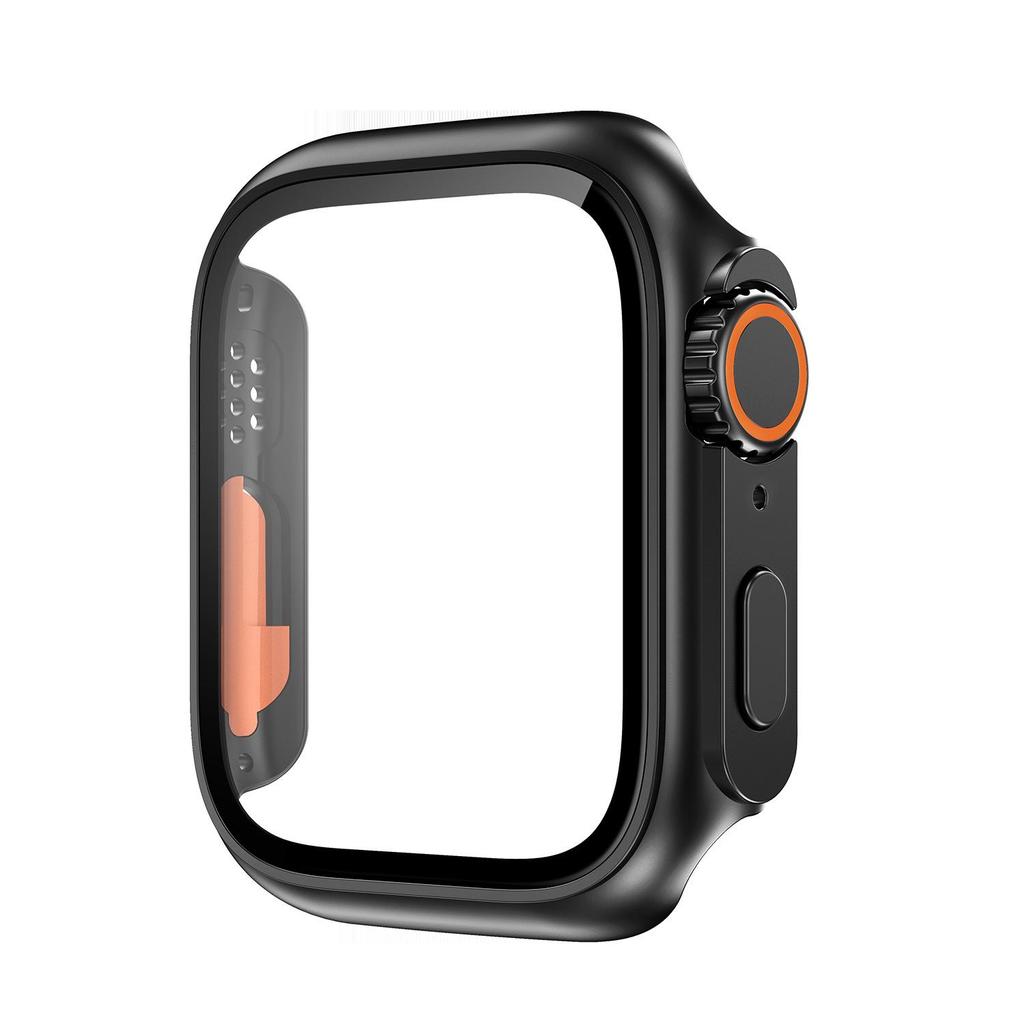 9th Gen Apple Watch 678910 Ultra 49mm PC + Tempered Glass Protective Case