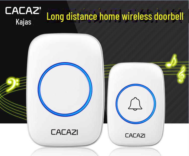 

Беспроводной водонепроницаемый дверной звонок: Интеллектуальный пульт дистанционного управления с питанием от батареек и одним приемником белый