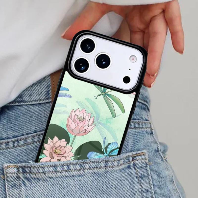 Lotus Flower Phone Case for iPhone 17ProMax 12 13 14 15 16e 17 Pro Max Plus Air Cover