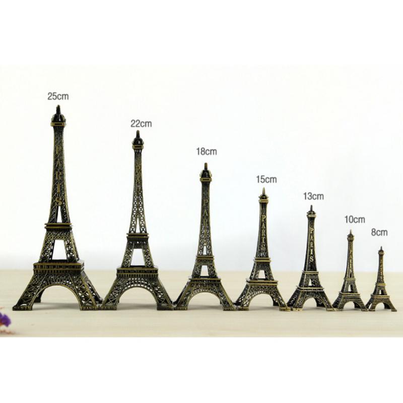 Bronze Paris Eiffel Tower Metal Art Crafts Statue Travel Souvenirs Home Decoration Accessories Figurine Statue Creative Gifts