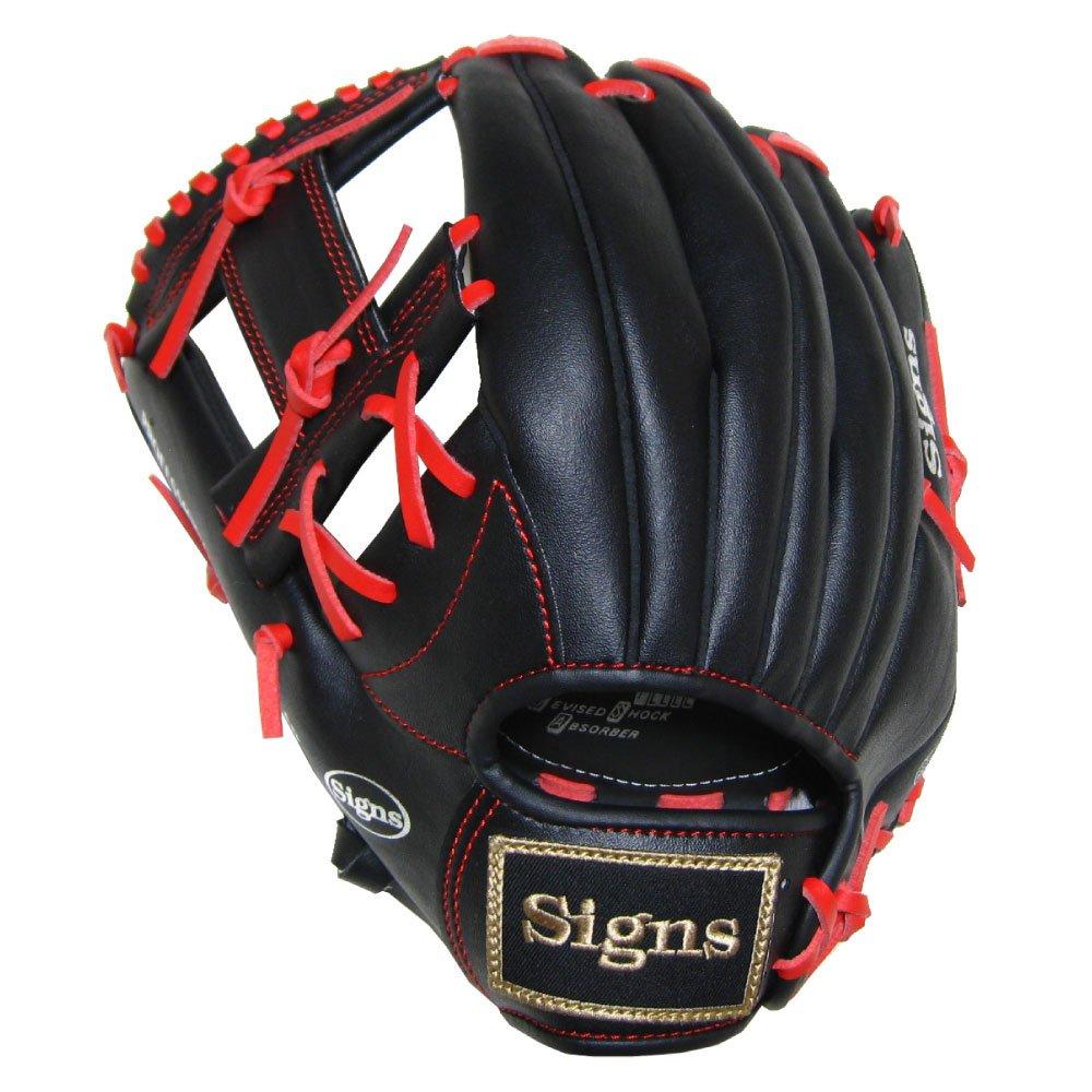 SIGNS SG9129 Soft Baseball Glove for Black 12-inch Adults, Left-Handed,