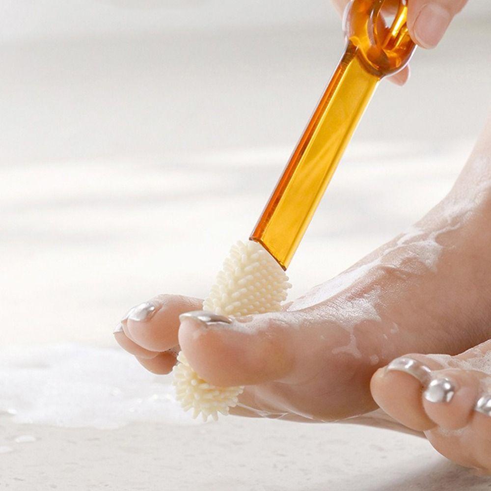 2pcs Anti Slip Long Handle Bath Brush 3-in-1 Massage Bath Brush  Household Shower