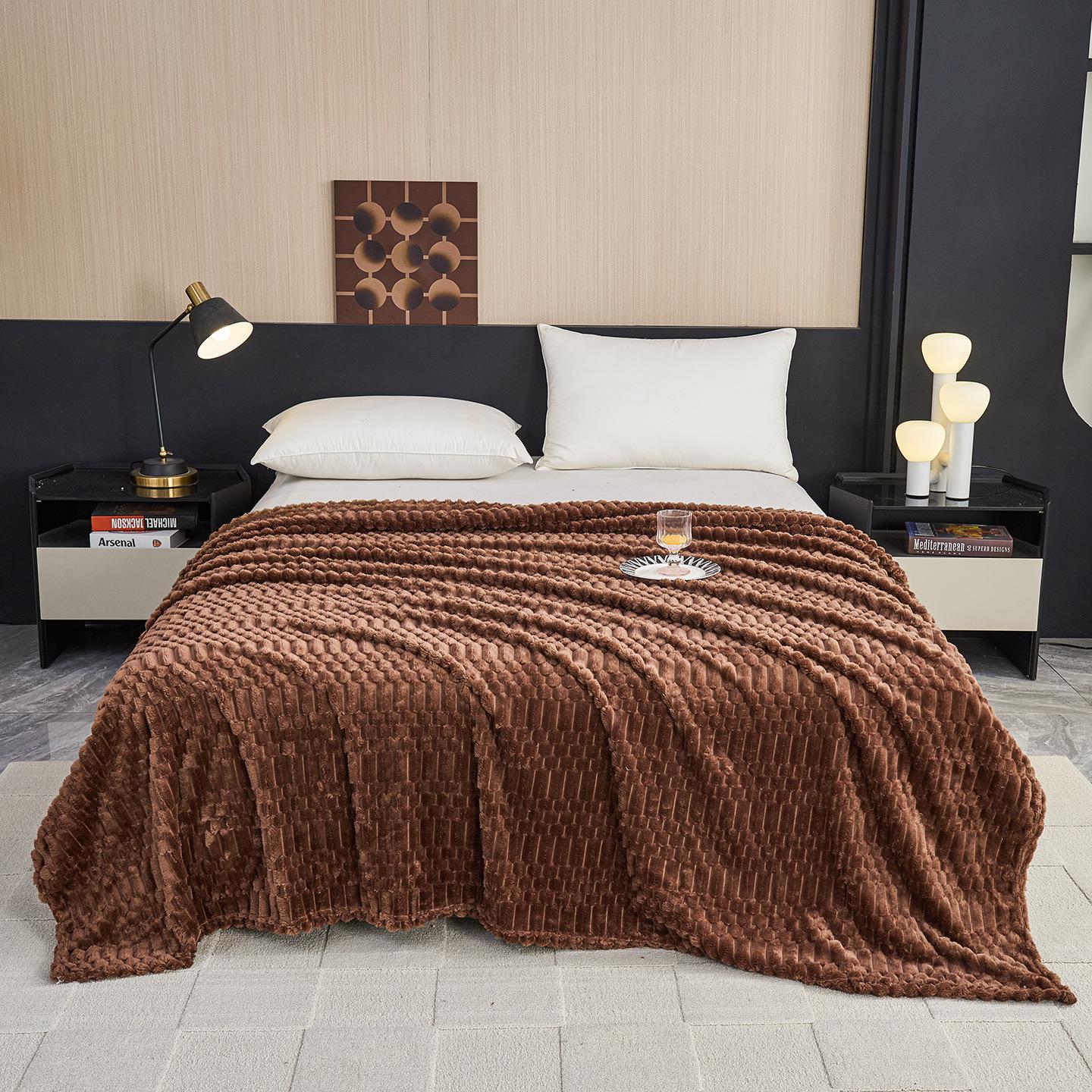 Orchid Fleece Blanket Warm Throw Air Conditioning Blanket Milk Fleece High GSM Blanket Coverlet for Bed Sofa Use 100X150cm