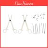 4pcs Kit Professional Piercing Body Ear Nose Tools Forceps Needles Set With Stud Ring