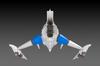 PLUM Darius Silver Hawk SPACE FIGHTER 2P Plastikmodell 140mm PP163 3F-1B FARBE, Maßstab 1:144, vorlackierter Bausatz, ca.. Lang,