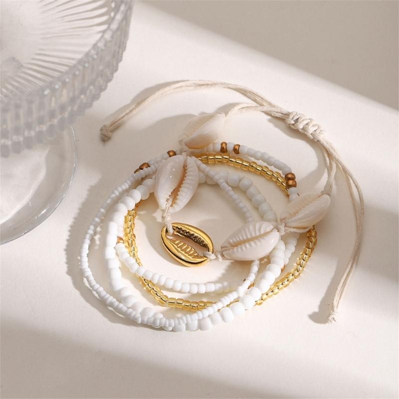 Resin Plastic Anklets for Women 6 Unique Beach Vacation Designs Comfortable Jewelry Accessories