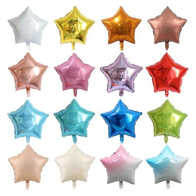 18 Inch Solid Color Peach Heart Pentagram Balloon Birthday Wedding Party Decoration Star Aluminum Foil Gas