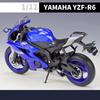 WELLY 1/12 Yamaha YZF-R6 Alloy Motorcycle Model Diecast Toy Cars Toys Racing Car Models for Childrens Vehicles Collection Gifts