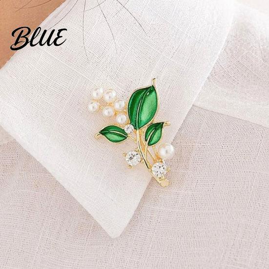 Fade Resistant Pin Brooch Pin Plant Shape Lapel with Green