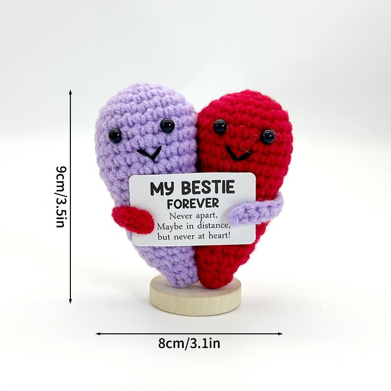 Crochet Positive Energy Doll Pocket Hug Gifts Handmade Knitted Ornament Handmade Doll Valentine's Chrismas Gifts Navidad 2026