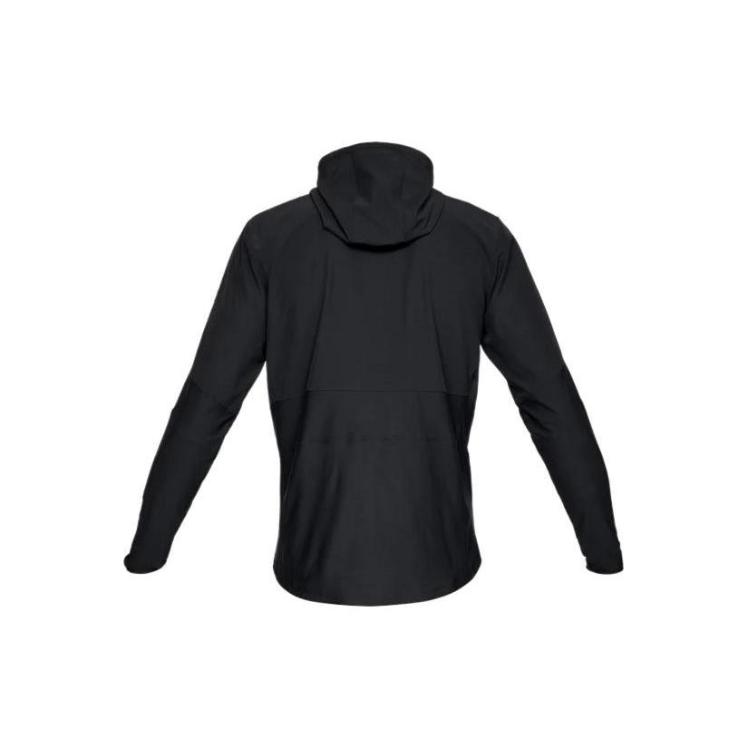 Under Armour Jackets Men's Black Hooded Moderate Straight Fit Unisex 1320679-001