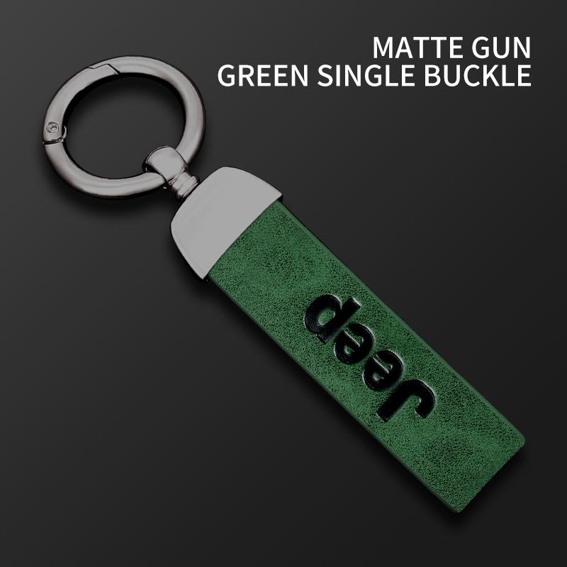 För Jeep Bil Vintage Läder Nyckelring Ring Zinklegering Kedja Nyckel För Jeep Grand Cherokee Wrangler JK Gladiator Compass Renegad