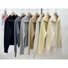 Soft Waxy Double Zipper Sweater Jacket Women's Autumn and Winter New Solid Color Lazy Wind Knitted Sweater Cardigan Women