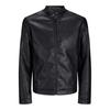 Jack And Jones Mens PU Plus Biker Jacket