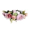AWAYTR Spring Bohemian Rose Crowns Wreath Beach Hawaii Floral Garland Romantic Faux Rose Wedding Wreaths New Flower Headband