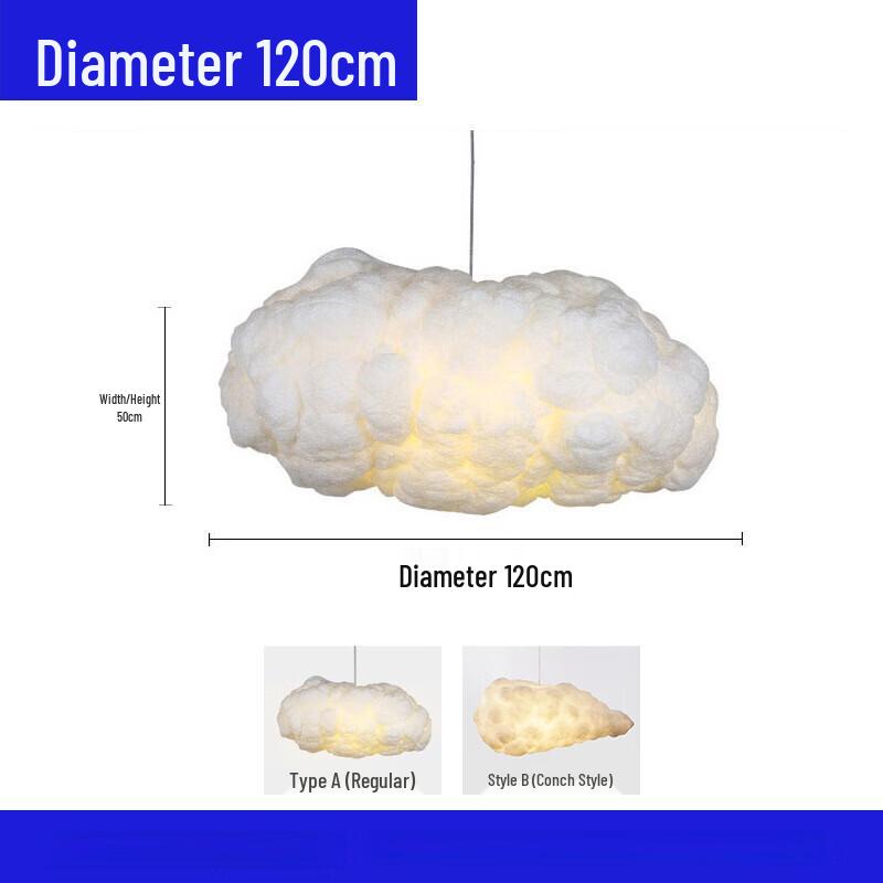 Декоративный светодиодный подвесной светильник-облако