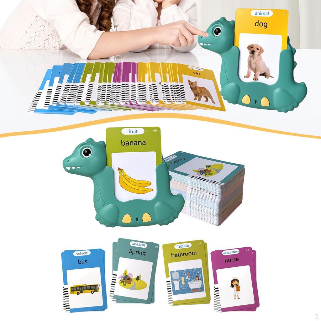 English Talking Flash Cards Early Education Learning Activities Interactive Portable Sensory Toy for