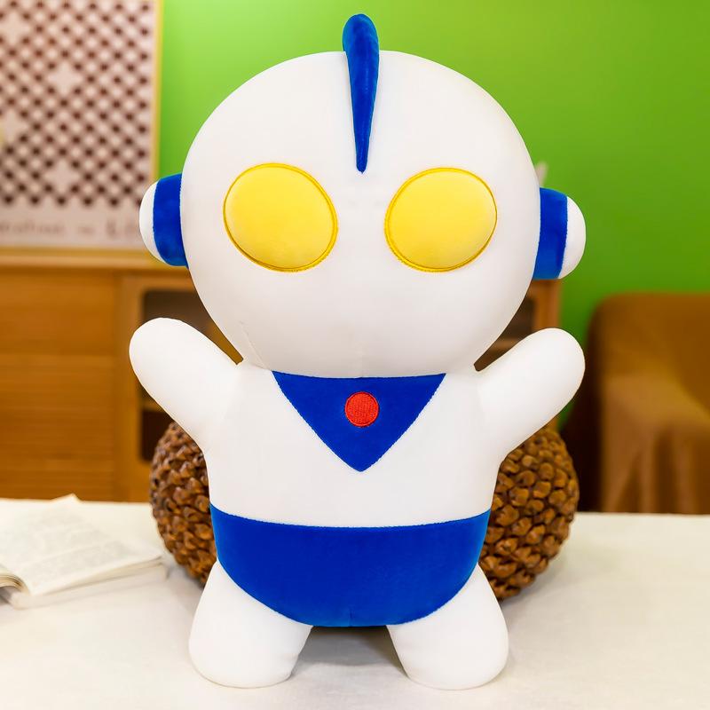 

Cute Cartoon Salted Egg Superman Plush Toy Q Version Concave and Convex Doll Rag Doll Boy Pillow Birthday Gift 35cm
