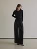 THEELO Tailored Two Tuck Wide Pants (Black)