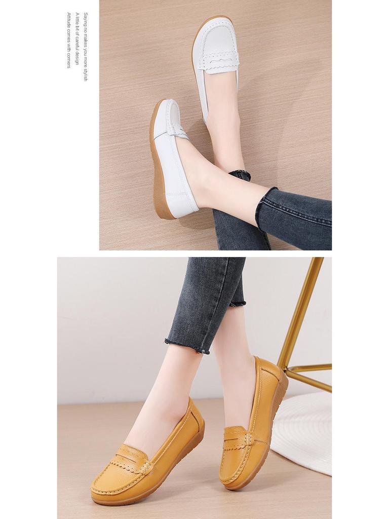 Women's Plus Size Casual Nurse Shoes - Spring/Autumn 2023 Flat Single Shoes with Tendon Sole