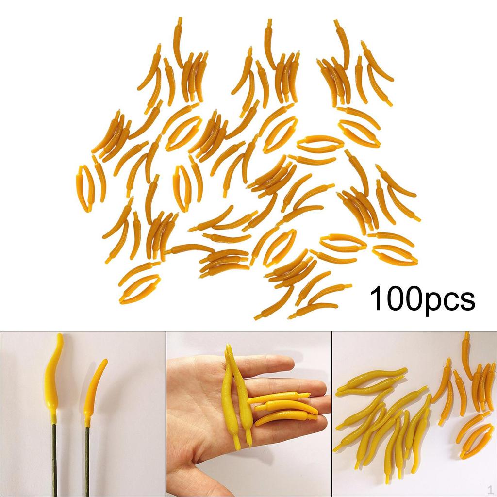 100 Pieces Artificial Calla Lily Stamens Lotus Flower Parts Art Arrangement DIY Cores