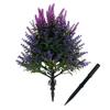 UV Resistant Artificial Spike Lavender Plants Fade Proof Plastic Faux Lavender Ground Stake Lifelike Realistic