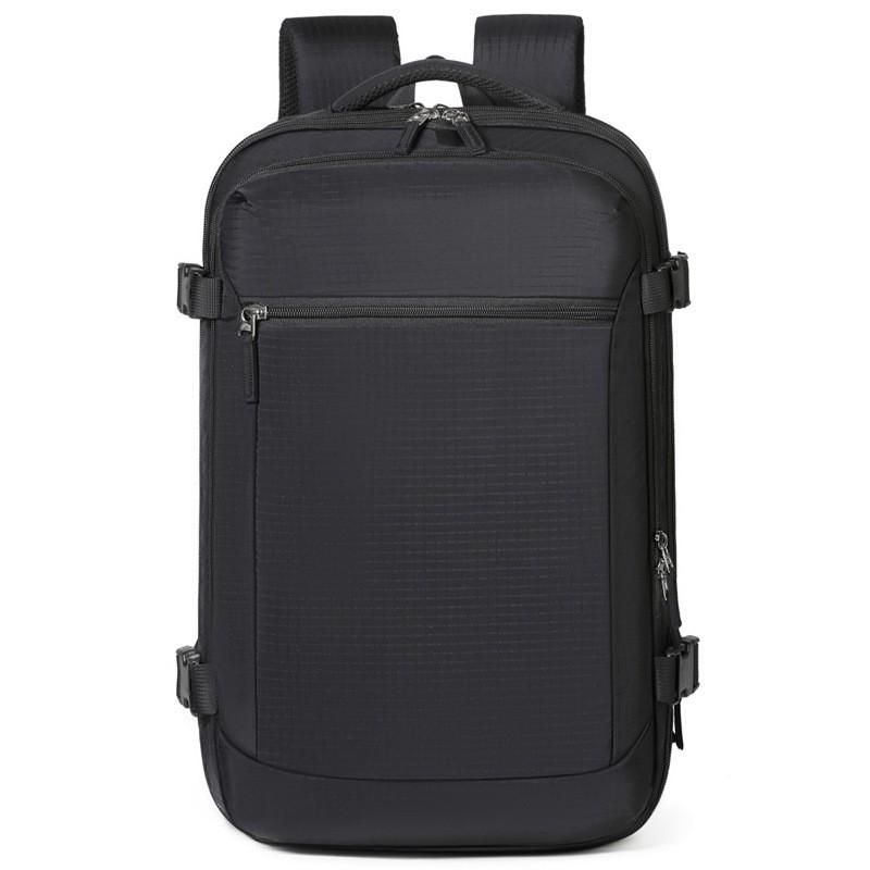 Expansible Travel Backpack 15-inch Laptop Water-Resistant Dry-Wet Separation Design Business Commute Weekend Trip Oxford