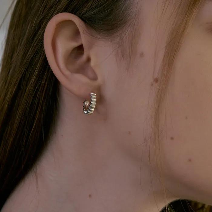 Ridged Hoop Earrings