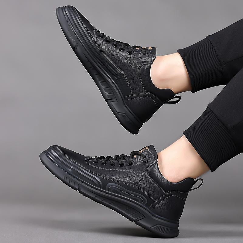 Leather Walking Shoes Men All-match Stylish Male Ankle Boots Mens Breathable Vintage Sneakers Male Hot Sale Basic Boots