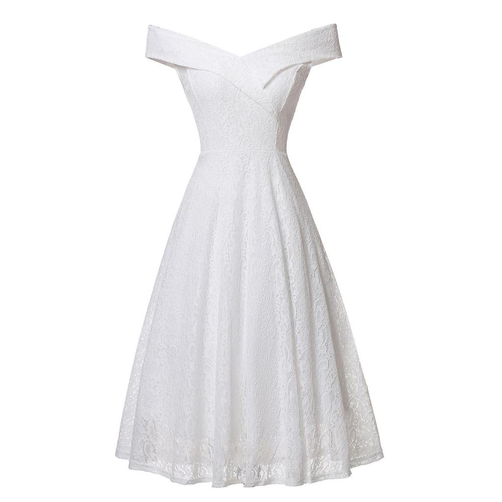 Summer One-Shoulder Lace Dress for Women