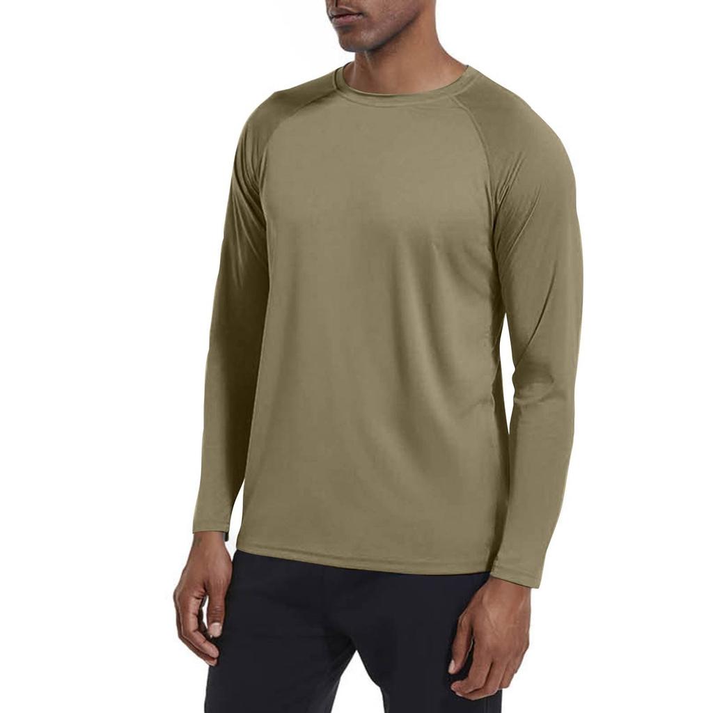 Men's Summer Color Round Neck Slim Sun Outdoor Beach Hiking Mountaineering Top