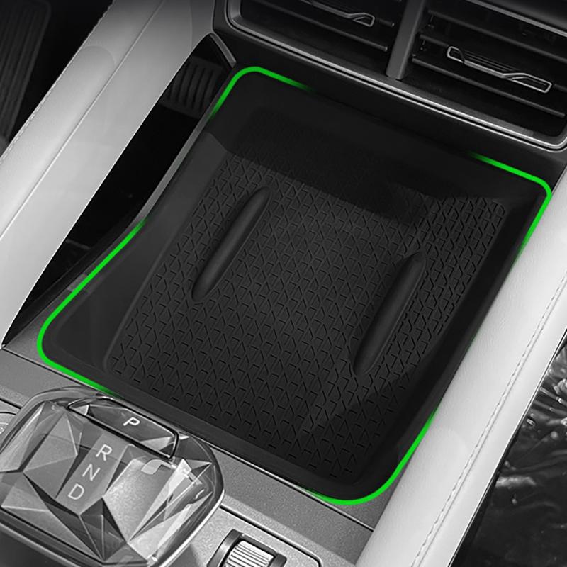 Car Silicone Wireless Charging Anti-slip Mat Center Control Cup Slot Pad For BYD Yuan Pro Yuan UP EV 2024 Interior Accessories
