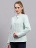 Monte Carlo Women Regular Fit Sky Coat