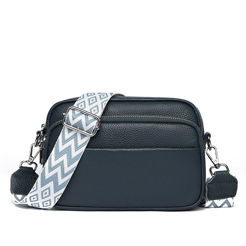 

Trend bag women s cowhide simple solid color small square bag multi-function camera bag versatile women s bag 22*12*8cm синий
