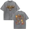Game Clair Obscur Expedition  Graphic Vintage Washed T Shirt Men Women Clothing Fashion Oversized Cotton Short Sleeve Tshirts
