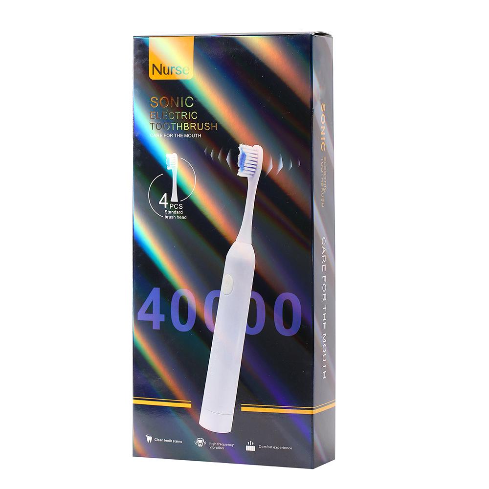 Portable Waterproof Sonic Electric Toothbrush for Adults with Soft Bristles Rechargeable
