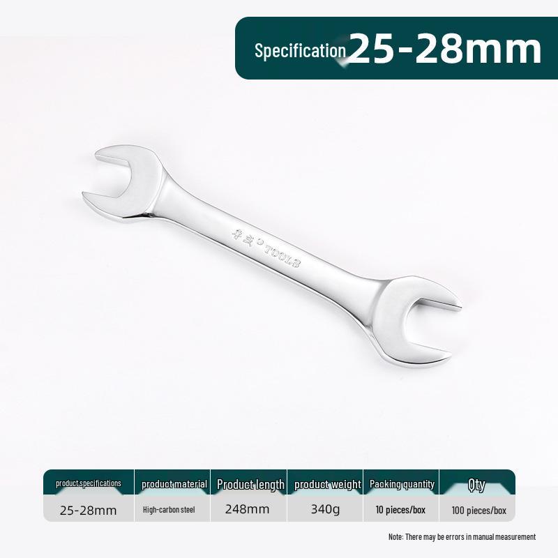Ruwei Tools Double-Ended Mirror Finish Open-End Wrench, 8-10mm, Multi-Size